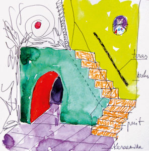 Elevandimaja skits / Sketch for the Elephant House. 2012
